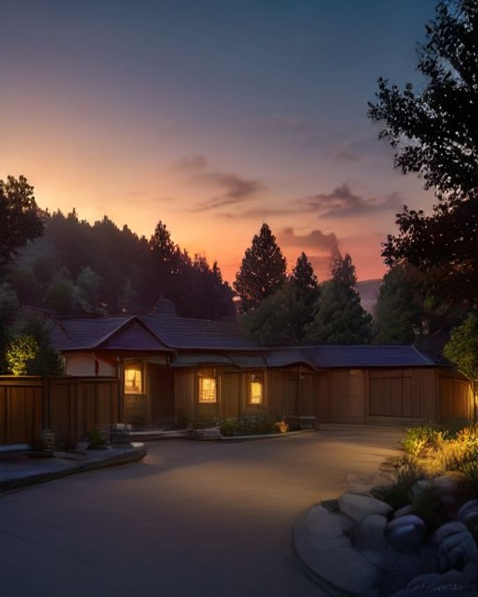 Professional low-voltage landscape lighting in a Pacific Northwest dusk scene — low-voltage landscape lighting