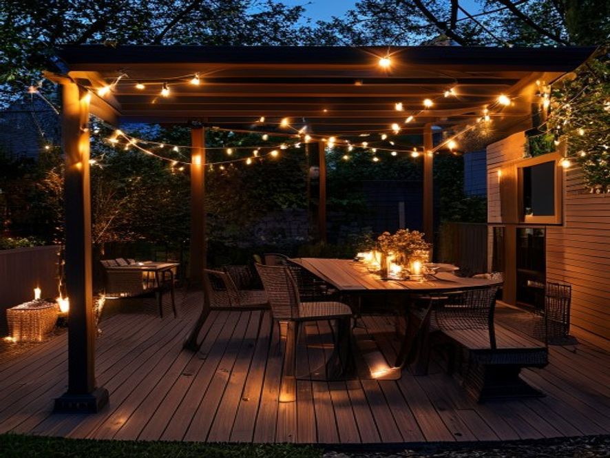 Sammamish Backyard Patio in Sammamish, WA, a Duskline landscape lighting installation