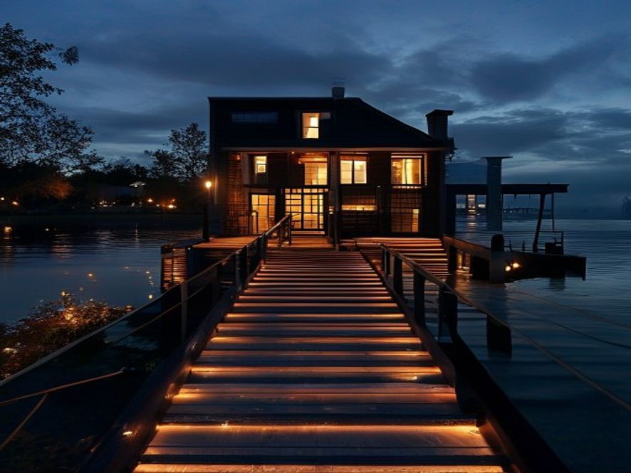 Mercer Island Waterfront landscape lighting project